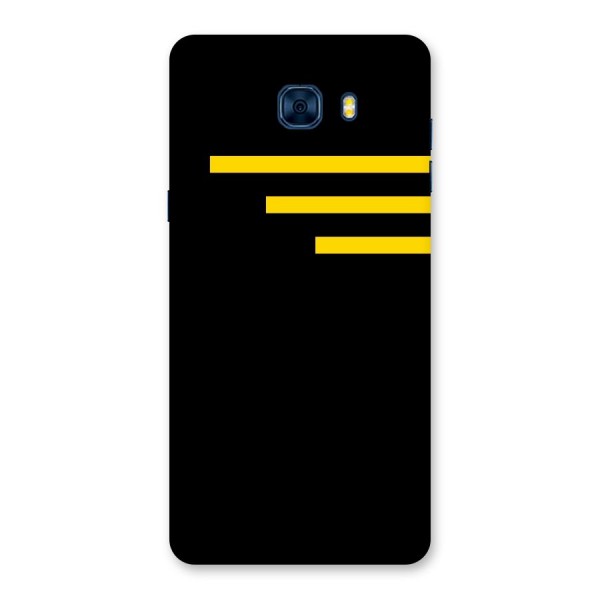 Sports Yellow Stripes Back Case for Galaxy C7 Pro